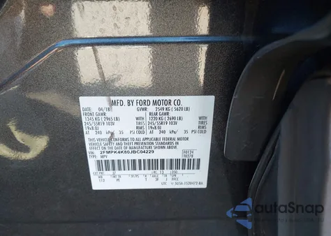 2018 Ford Edge Titanium from USA, damaged, VIN 2FMPK4K80JBC04229